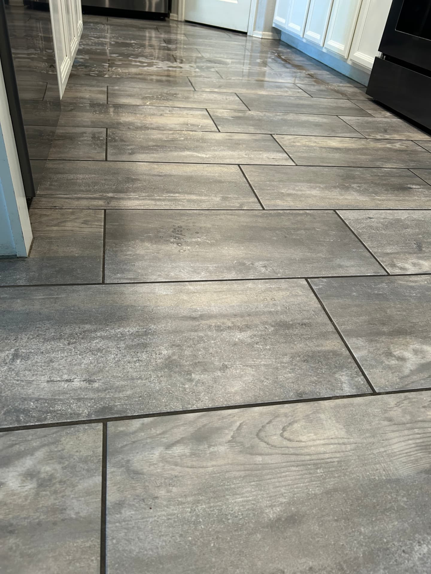 Before: Kitchen tile & grout restoration